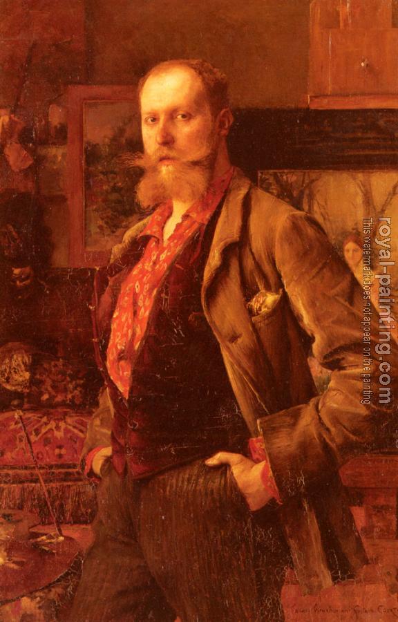 Pascal-Adolphe-Jean Dagnan-Bouveret : Portrait Of Gustave Courtois